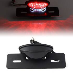 Twoagain 550730986117 Motorcycle Led Brake Tail Light License Plate Mount For Cafe Racer Us