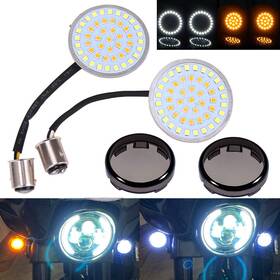 Twom Mall2172hloo27oo1-1 1157 Led Bullet Turn Signal Light With Smoke Len For Harley Touring Sportster Dyna