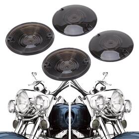 Twom Mallb348ooooooo2p-1 4x Turn Signal Lens Cover Light Smoke Fits For Harley Touring Softail Fxs Dyna