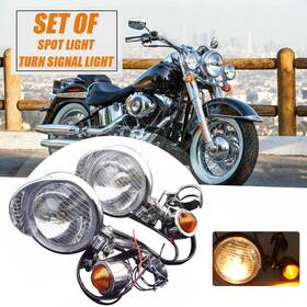 Twom Mallb381ooooo1p-1f For Harley Softail Motorcycle Driving Passing Spot Fog Turn Signal Light Bar Kit