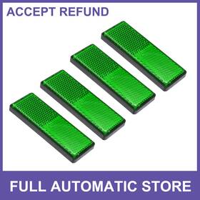 Uauto1 786527167654 4pcs M5x0.8 Green Screw Mount Reflective Warning Reflector For Motorcycle Bike