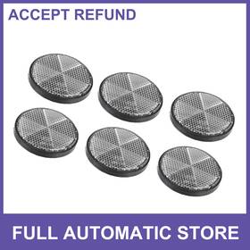 Uauto1 786527167678 6pcs M6x1.0 White Screw Mount Reflective Warning Reflector For Motorcycle Bike