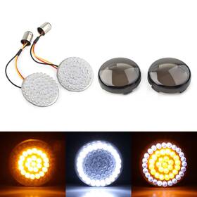 Uiem 4 423987296615 Smoked Turn Signals Led Lights Panel For Harley Dyna Road Street Glide King