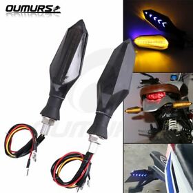 Universal Motorcycle Running Turn Signal Light Lamp Sequential Flowing Amber Usa