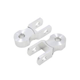 Uxcell 601382297400 2pcs Silver Tone Shock Absorber Height Extension For Motorcycle Suspension