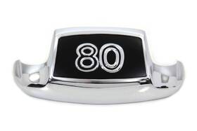 V-twin 50-0346 Chrome Front Fender Tip Inch 80 With Inlay For Harley Shovelhead Fl Models 1978-84