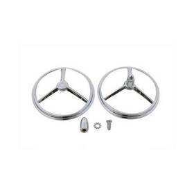 V-twin Manufacturing 33-0172 4-1/2 Inch Chrome Bullet Style Spotlamp Trim For Custom Harley Models