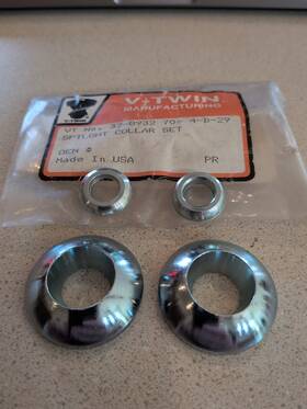 V-twin Manufacturing 37-8932 Harley Spotlight Collar Set Vtwin