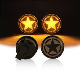 V8 God Gm2000r Turn Signal Star Lights Front Blinkers Led Parking For Jeep Wrangler Jk &