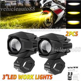 Vehauto08 M1207 Pair 3 Inch Cubes Led Work Light Fog Driving Lamp Fit Motorcycle Atv Utv Offroad
