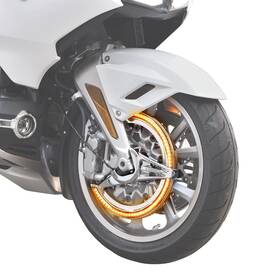 Veisuter B0c3753gfq Led Front Brake Rotor Covers Lights For Gold Wing Gl1800 18-24 Amber Ring