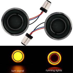 Vg Mps-mli03003sm-1-ld 1157 Led Turn Signal Lights Smoke Lens For Harley Sportster Xl883 48 Iron 883