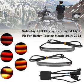Vipih Tl-519-gray Saddlebag Led Flowing Turn Signal Light For Road Glide Flhr Cvo 2014-2022 Yu