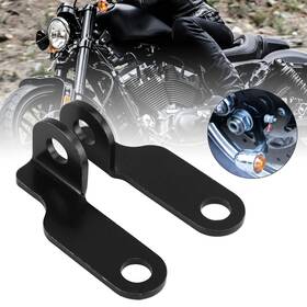 Vipjq Ts-187-blk Turn Signal Light Holder Bracket Front Rear Fork Clamp For Sportster Big Twin