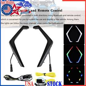 Vipjq Ts-212-rgb Ledrgb Grille Lights Turn Signal Fang Accent For Polaris Rzr Xp1000 Turbo2019-22
