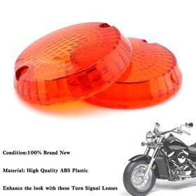 Vipjq Ts-216-amber Turn Signals Indicators Lens Cover For Yamaha Kawasaki Vulcan 1500 Vn Amber