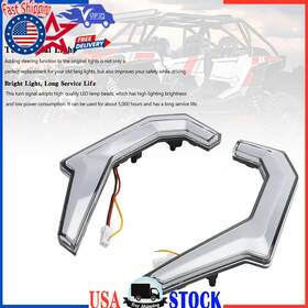 Vipjq Ts-230-cle Utv Turn Signal Fang Accent Lights For Polaris Rzr Xp 4 1000/s 900 2014-2020