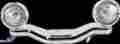 Vt750c2 Xf2001-0407 Show Chrome Contour Driving Light Kit 3 1 2in Diameter Honda Vt750c Aero