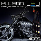 White-motorcycle-body-kit-led-w-12v-triumph-street Genssi White Led Underbody Glow Motorcycle Neon Light Rock Kit