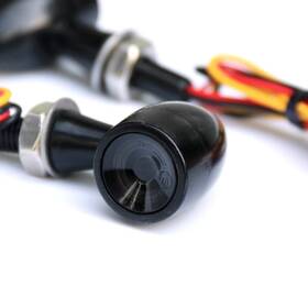 Wtzmoto Ze-mtb-014 Motorcycle Blinkers Led Rear Light Black - Powersports Smoked Amber Turn Sign