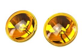 Wyatt Gatling 77184 4-1/2 Inch Amber Sealed Beam 12 Volt Spotlamp Set Fits Harley