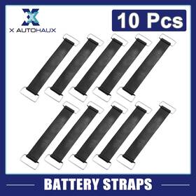X Autohaux 601382228183 10 Pcs Black Motorcycle Bettery Fixed Holder Rubber Strap Band Bandge 15cm Long