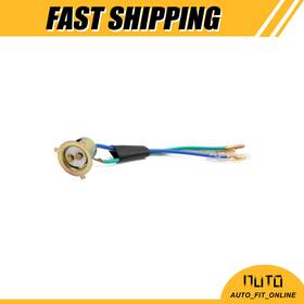 X Autohaux 726215600650 One 3 Wires Harness Headlight Bulb Sockets Connector Universal For Motorcycle