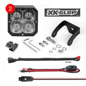 Xk Glow 850023940469 Xk065001-s-kit Spot Pattern Rgb Pod Lights With Controller
