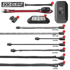 Xk Glow 850030095923 Xk-sling-sta Led Underglow Light Kit - Standard
