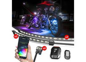 Xk Glow 850066622537 Mx-moto-sta Motorcycle Underglow Rgb Light Strip Kit App Controlled