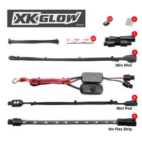 Xk Glow Xk034001-w Motorcycle Led Accent Light Kit - White
