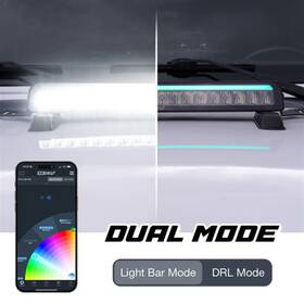 Xkglow Mx-bar-7 Xk Glow 7in Offroad Light Bar With Rgbw Chasing Drl And App Control