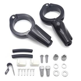 Xt Us-mt224-023-gbk9 For Dyna 2008-2017 Left And Right Front Turn Signal Relocation Kit Glossy Black