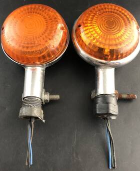 Yamaha Bw242564th 2x Amber Chrome Bullet Rear Motorcycle Turn Signal Light Virago Vc5
