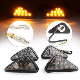 Yfoutlet 550749637185 Clear Motorcycle Led Turn Signal Lights Amber Lamp For Kawasaki Ninja Zx6r Zx10r