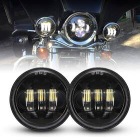 Ur1007-b Youd8027 Motorcycle Black 4.5 Inch Led Spot Fog Passing Light For Harley Sportster Softail Ur1007-b Youd8027 Motorcycle Black 4.5 Inch Led Spot Fog Passing Light For Harley Sportster Softail