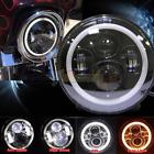 Ys-332008-7189 Unbranded Inch Halo Angle Eyes Led Headlight For Harley Davidson