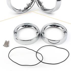 Yusen233 550735566123 Fit Harley Electra Glides Road King 86-16 Chrome Visor-style Turn Signal Bezels