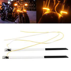Zdl-kabusikikaisya1989usa 612074105880 2 Fork Turn Signal Led Indicators Blinkers Light Strips Motorcycle Bike Amber