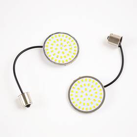 Zsauto Led-p1156-ye #pkwensan 1156 Yellow Led Rear Turn Signal Lights For Harley Touring Electra Glide