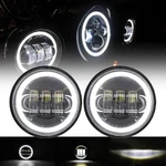 Pair 4.5" Inch Led Spot Passing Lamp Halo Fog Lights For Harley Motorcycle 1/2. Fixed Price $35.99.