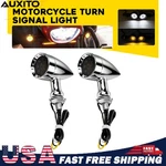 Chrome Motorcycle Led Turn Signal Blinker Running Lights Amber White For Harley. Fixed Price $21.99.