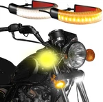 2PCS Motorcycle Turn Signals Led Blinkers Fork Strip Indicator Amber Universal. Fixed Price $9.99.