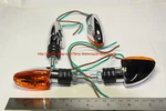 Motorcycle Turn Signals Mini Arrow Chromed Body Amber Lens SETOF4. Fixed Price $14.50.