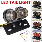 Motorcycle Led License Plate Twin Dual Tail Brake Turn Signal Integrated Lights. Fixed Price $17.30.