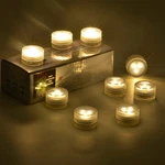 Mini Waterproof Led Tea Lights Warm White Battery Operated Puck 20 Pack. Fixed Price $28.47.