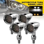 4PCS Chrome Housing Amber&white Lamp Motorcycle Turn Signal Light Universal 10MM. Fixed Price $34.19.