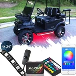 Bluetooth Led Rgb-w Light Strip Kit For Golf Cart Utv Atv W/brake Mode Music. Fixed Price $54.99.