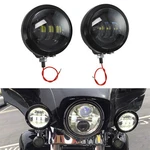4.5" Black Led Passing Spot Fog Light Lamp Kit Fit For Harley Davidson Touring. Fixed Price $61.99.