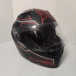Ilm 902 Motorcycle Dual Visor Flip Up Down Helmet Black/red Nwot. Fixed Price $74.99.